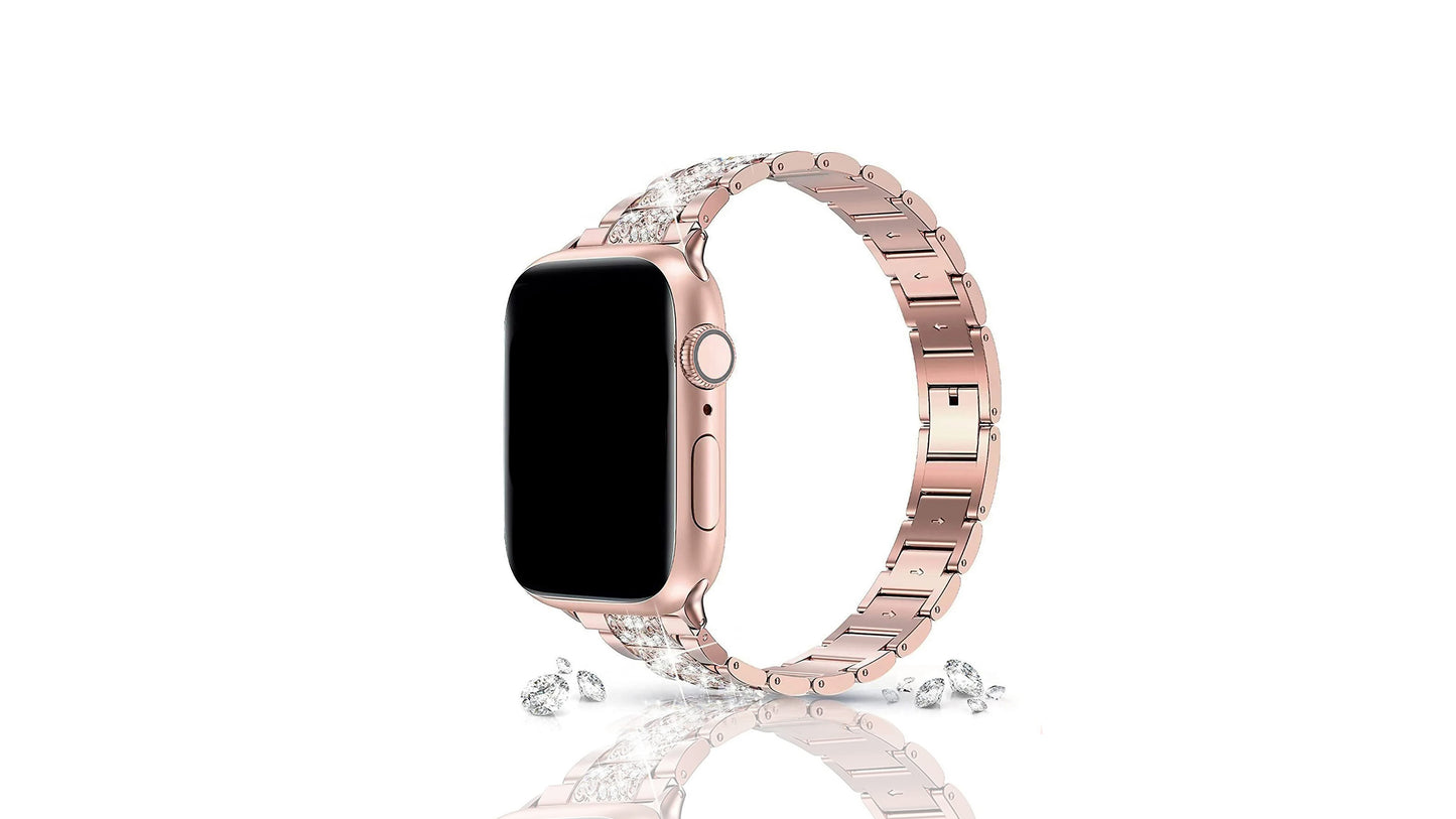 Xurybands Luxus Diamant Armband Roségold für Apple Watch