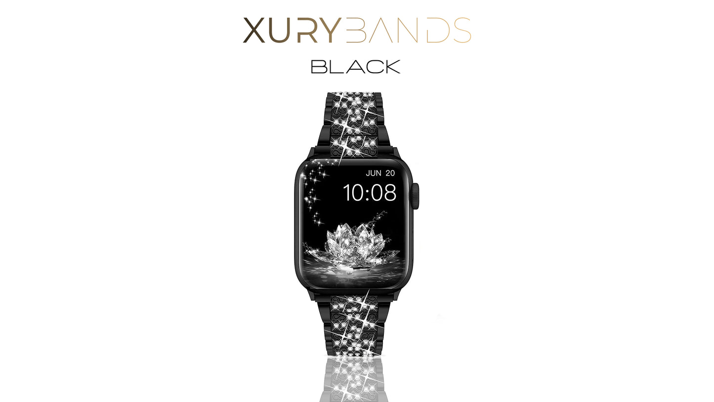 Xurybands Luxus Diamant Armband Roségold für Apple Watch