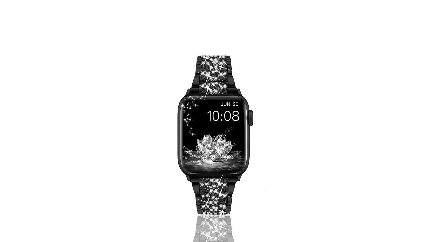Xurybands Luxus Diamant Armband Roségold für Apple Watch