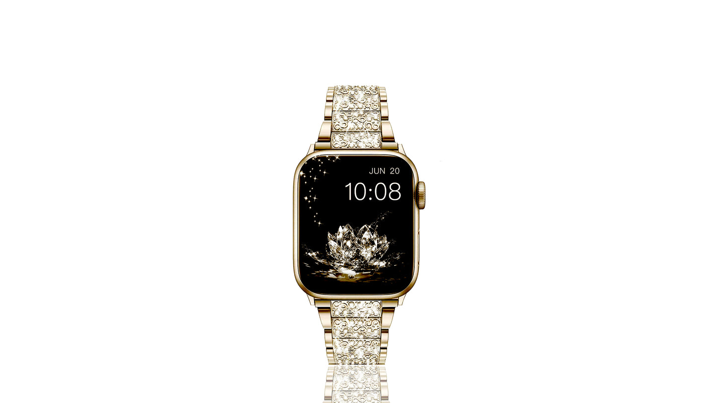 Xurybands Luxus Diamant Armband Roségold für Apple Watch