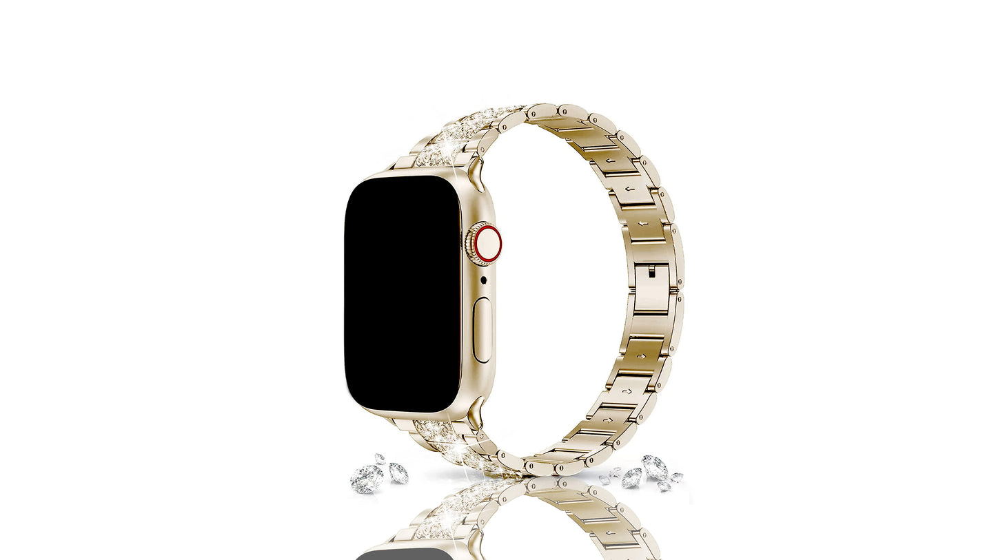 Xurybands Luxus Diamant Armband Roségold für Apple Watch