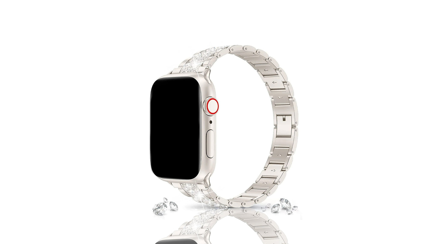Xurybands Luxus Diamant Armband Roségold für Apple Watch