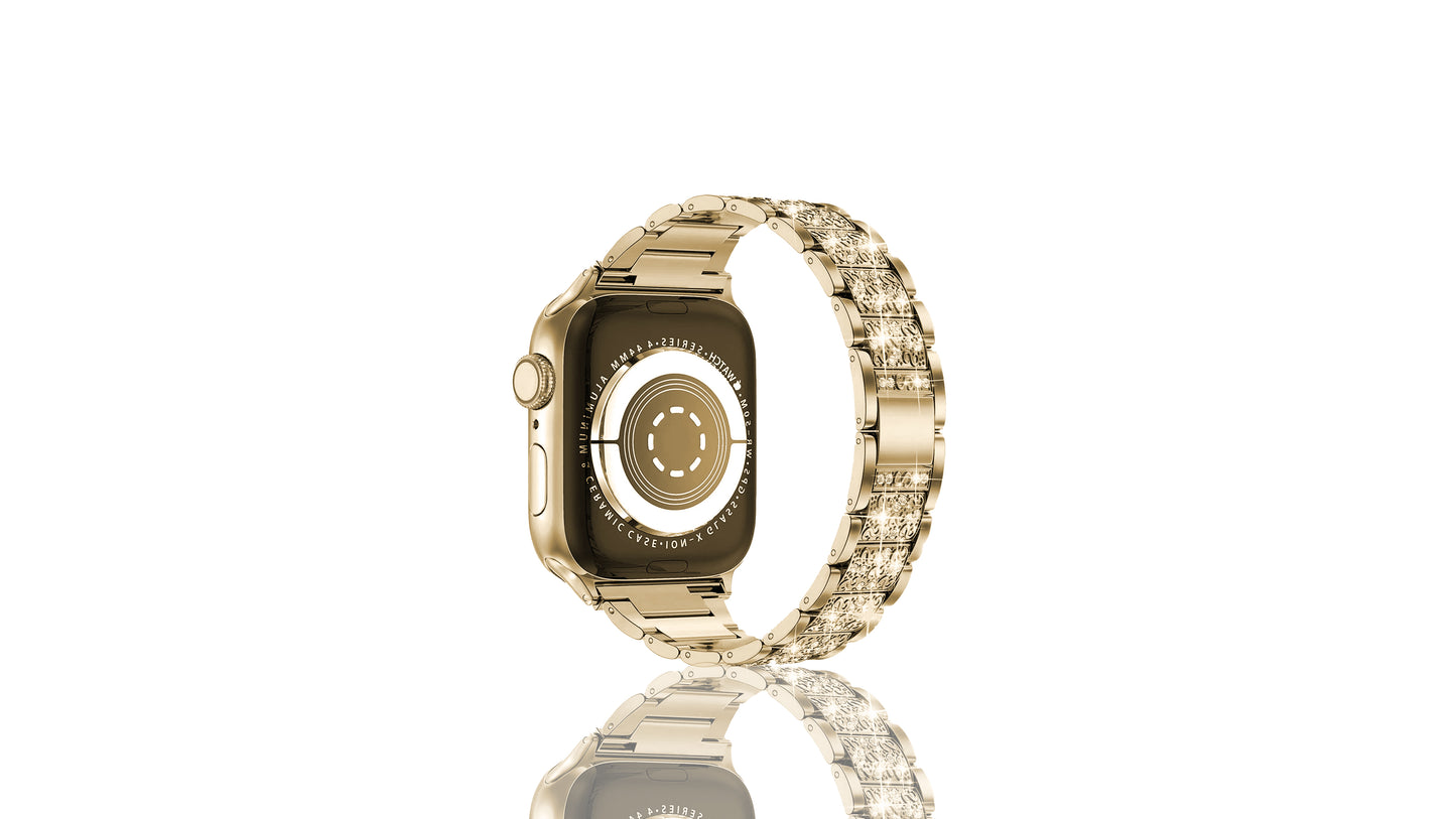 Xurybands Luxus Diamant Armband Roségold für Apple Watch