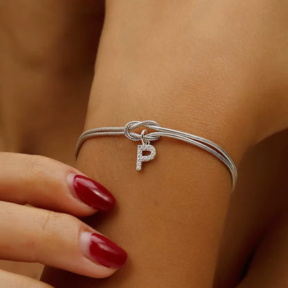 Liebesknoten-Armband mit Buchstaben A–Z 💛✨